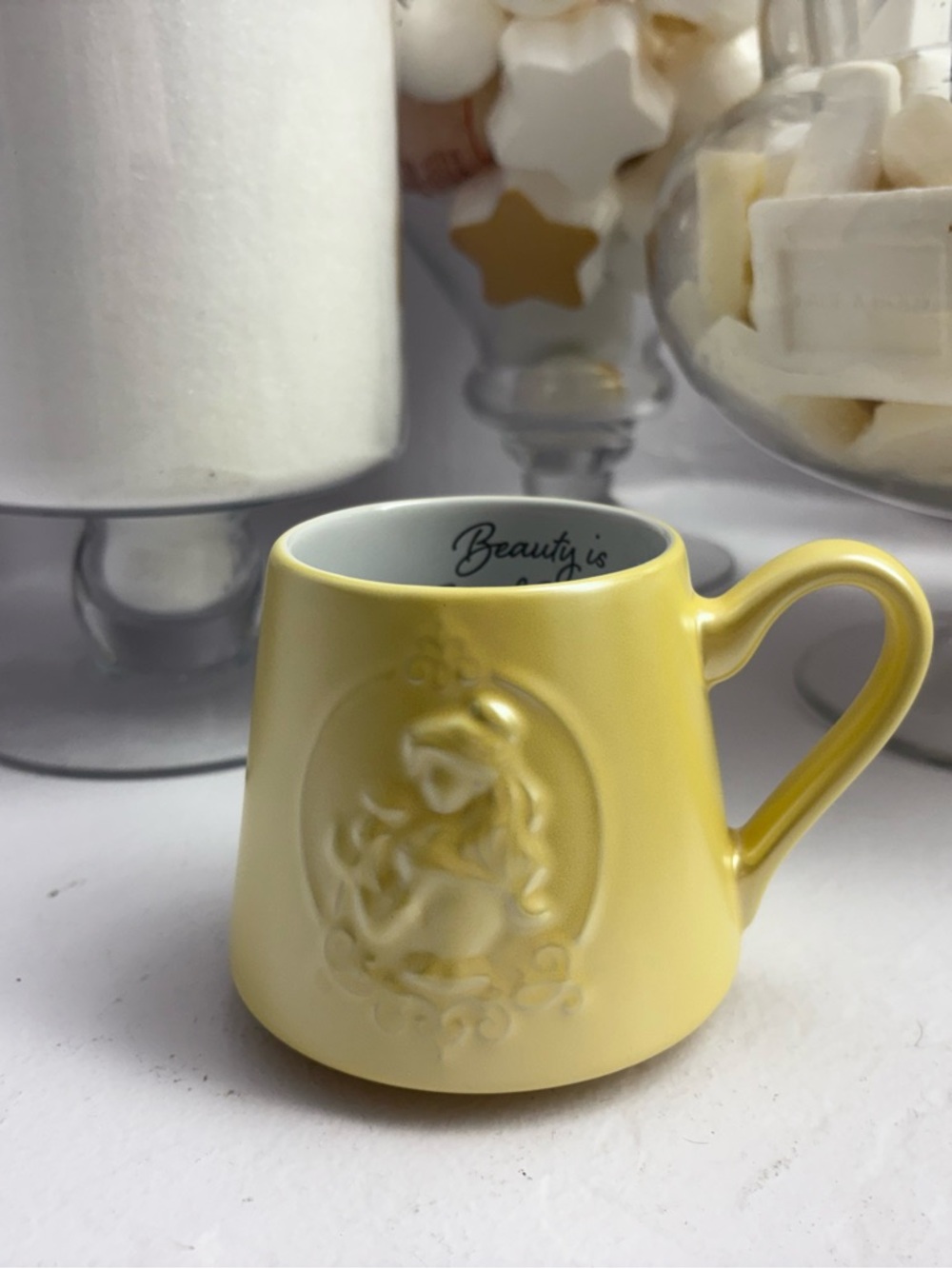 Disney Parks Princess Beauty and Beast Bell Coffee Mug NIB RETIRED